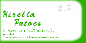 mirella patocs business card